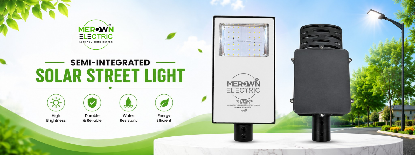 Semi-Integrated Solar Street Lights