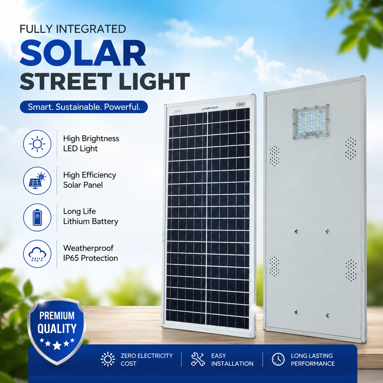 All in one Integrated Solar Street Light