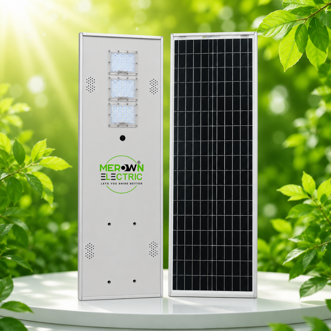 Integrated solar street light (All-in-one)
