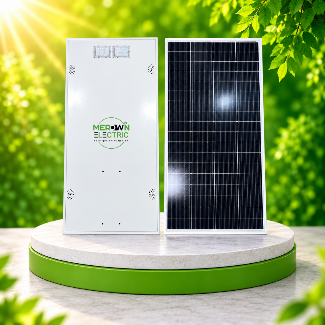 Integrated solar street light All-in-one