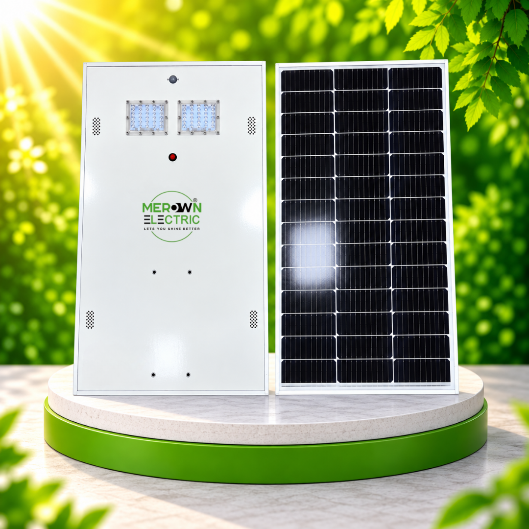 Integrated solar street light All-in-one